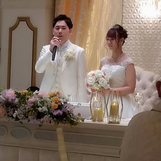 披露宴会場にて