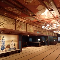 和風の披露宴会場があるエリアのロビー