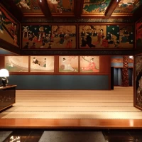 和風の披露宴会場があるエリアのロビー