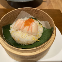 兵庫県産の蟹を使った蒸し寿司