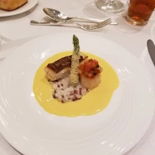 白身魚と帆立