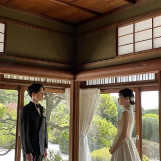 枯山水が見える縁側