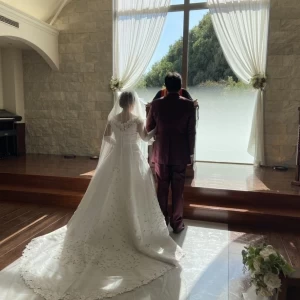 感動のバージンロード満足しました。諦めていた結婚式に涙でした|583178さんのチャペルクレール 奈良店の写真(1186056)