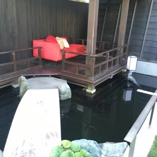 披露宴会場の庭