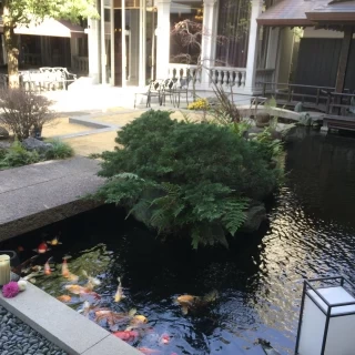 披露宴会場の庭