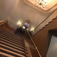 ホテル棟のフォトスポットとされる階段。