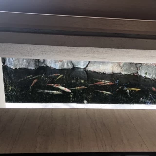 挙式会場から見える池