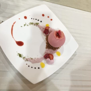試食のデザート美味しい！