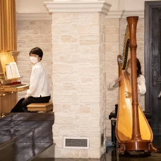 オルガンとハープがあります