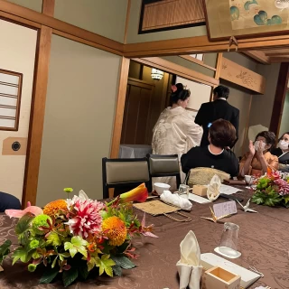 父と入場し「受け渡しの儀」を行いました
