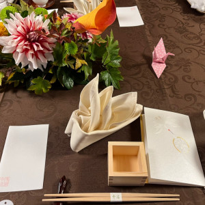 ナプキンの折り方は「舟」です|585091さんの牛嶋神社の写真(1411344)
