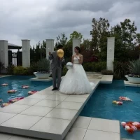 プールにバルーン