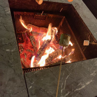 外の暖炉