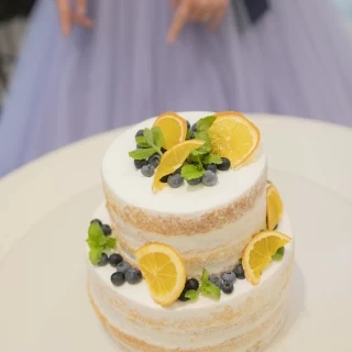要望画像どおりのウェディングケーキが出てきました！