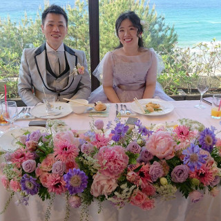 新郎新婦のテーブル