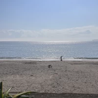 ロビーのテラスから見えるロケーション