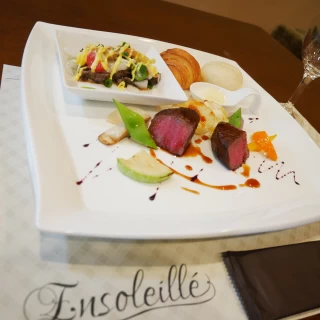 彩り野菜と牛ヒレステーキ