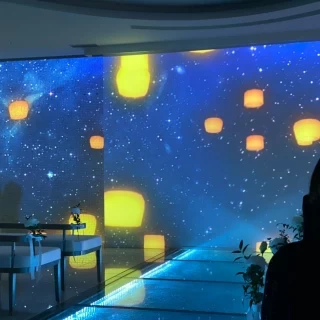 全面プロジェクションマッピングでおもてなし
