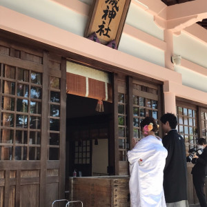 賽銭の前で|587209さんの龍城神社の写真(1215804)
