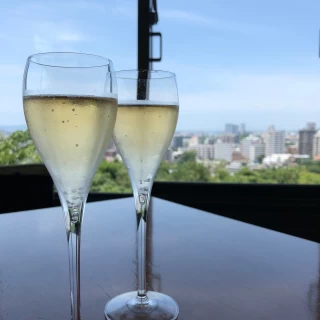 ノンアルコールシャンパンで乾杯