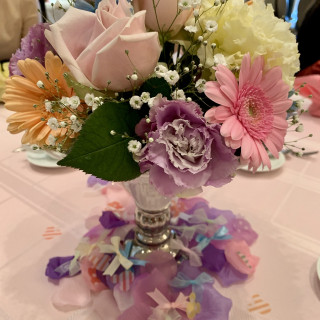 各宅テーブルのお花のセンスがとても綺麗で沢山写真を撮りました