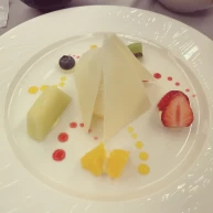 デザートがケーキではないところが珍しい
