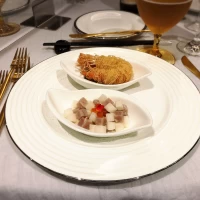 カダイフを纏った祝い海老のフリット