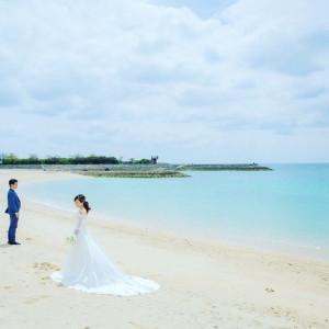 海が見えるところでロケーションフォト|588056さんのシー シェル ブルー／サザンビーチホテル＆リゾート●小さな結婚式の写真(1460184)