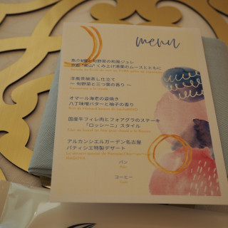 試食会のお食事メニューです