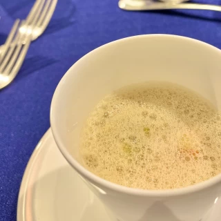 えびとさつまいものスープ美味しかった
