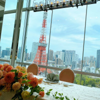 披露宴会場からは東京タワーが一望できます