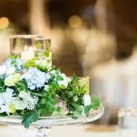 装花　プランにプラスでアジサイを入れました