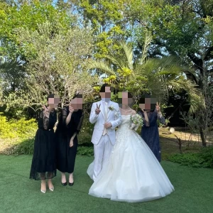 挙式後ガーデンで写真を撮れました|589776さんのアンジェローブ(Wedding Island Angerobe)（ウエディング取扱終了）の写真(1236728)