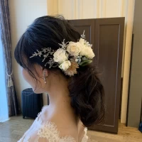 お色直しのヘアメイク。