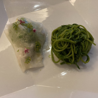 冷前菜とパスタ