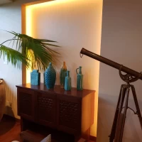 インテリアは海をイメージしています