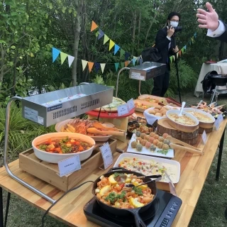 グランピングのお料理が凄かったです( ¨̮ )