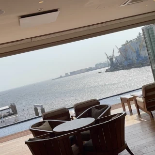 ゲストの待ち合いで海が絶景
