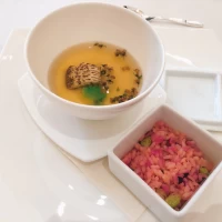 茶碗蒸しと紫蘇のご飯