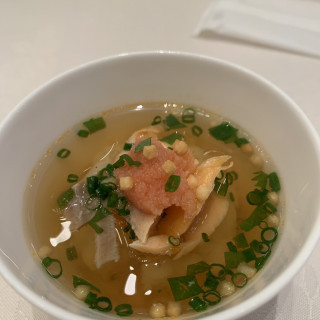 〆の一品　明太子鮭茶漬け