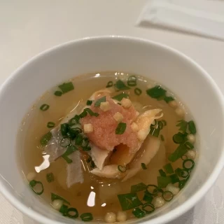 〆の一品　明太子鮭茶漬け