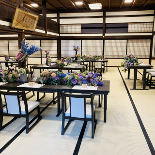 和の雰囲気のある披露宴会場です。