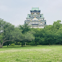 披露宴会場のお庭から見える大阪城です。