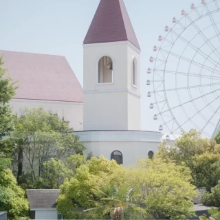 館内から見える景色