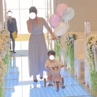 息子と甥っ子にフラッグボーイをしてもらいました