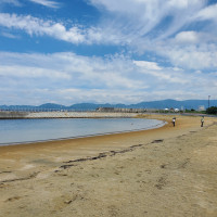 敷地内にある海です。