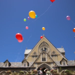 バルーンリリース、晴れてて綺麗でした|591399さんのハートフィールド マナーハウスウエディングの写真(1255132)