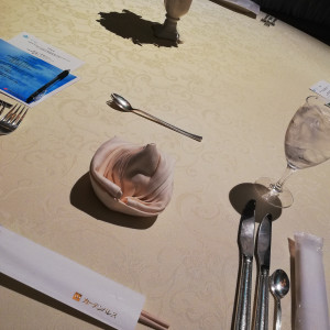 ナフキンとテーブルの様子|592154さんの大阪ガーデンパレスの写真(1323137)