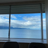 窓から見える琵琶湖が綺麗です