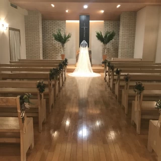 小さなチャペルをイメージしている挙式会場。